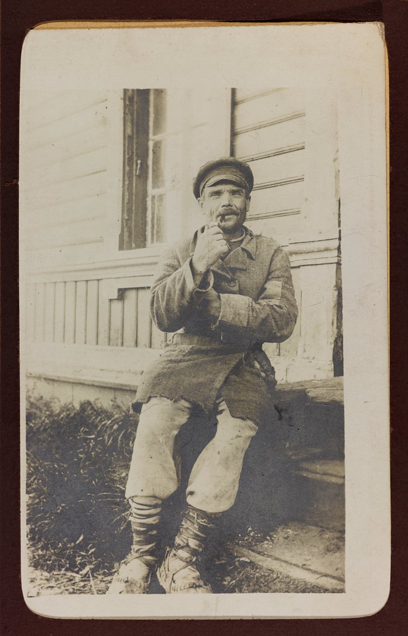 First World War: the Ukraine in the years 1914-1916 during the invasion of the German army. Portrait of a man by Heldenfriedhof Dsessentniki (attr. to)