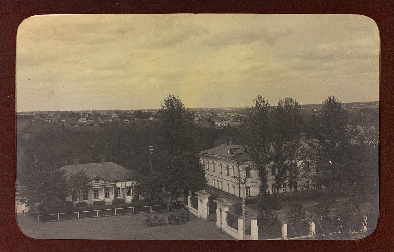 First World War: Ukraine in the years 1914-1916 during the invasion of the German army. View of a city by Heldenfriedhof Dsessentniki (attr. to)
