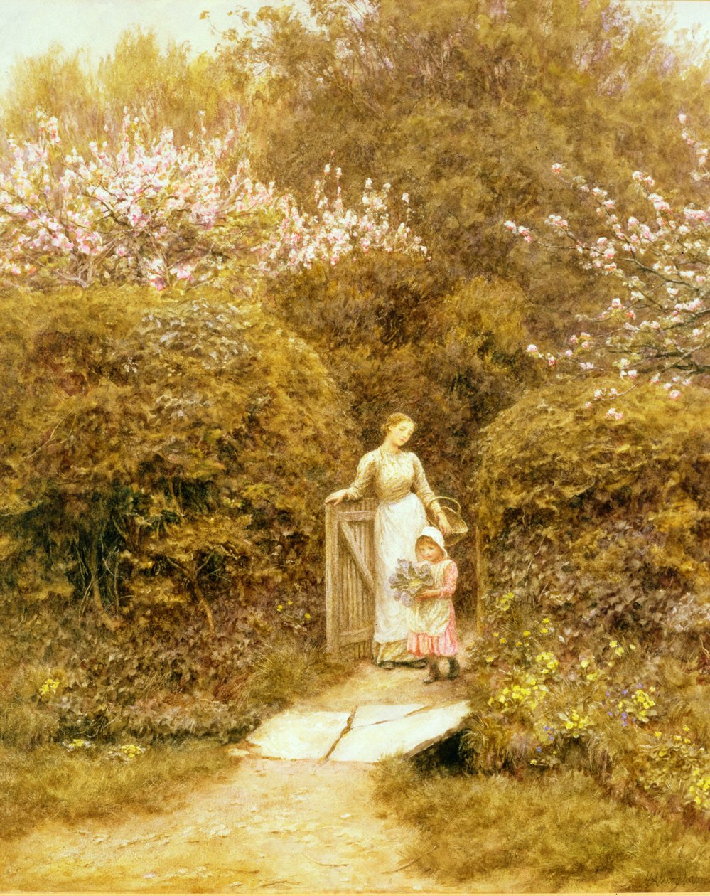 At the Cottage Gate by Helen Allingham