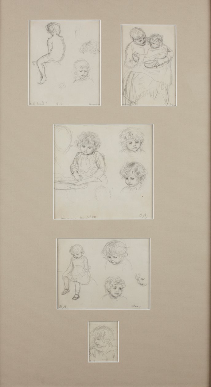 Sketches of Henry Allingham, c.1884 by Helen Allingham