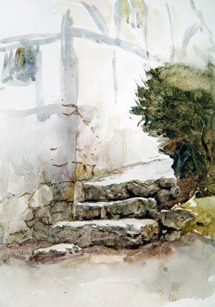 Steps at Bearstead, Kent by Helen Allingham