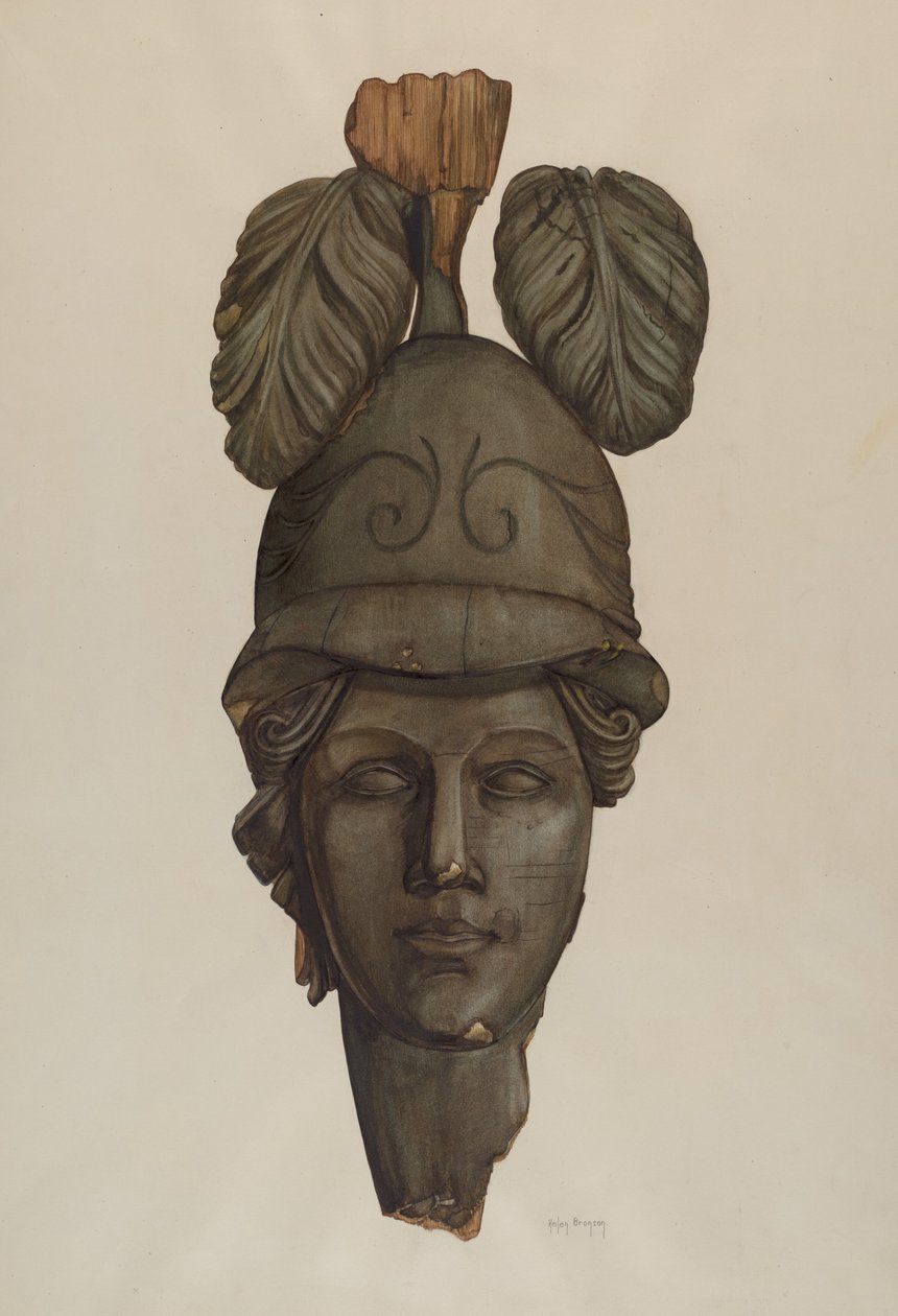 Head from a Statue: Minerva by Helen Bronson