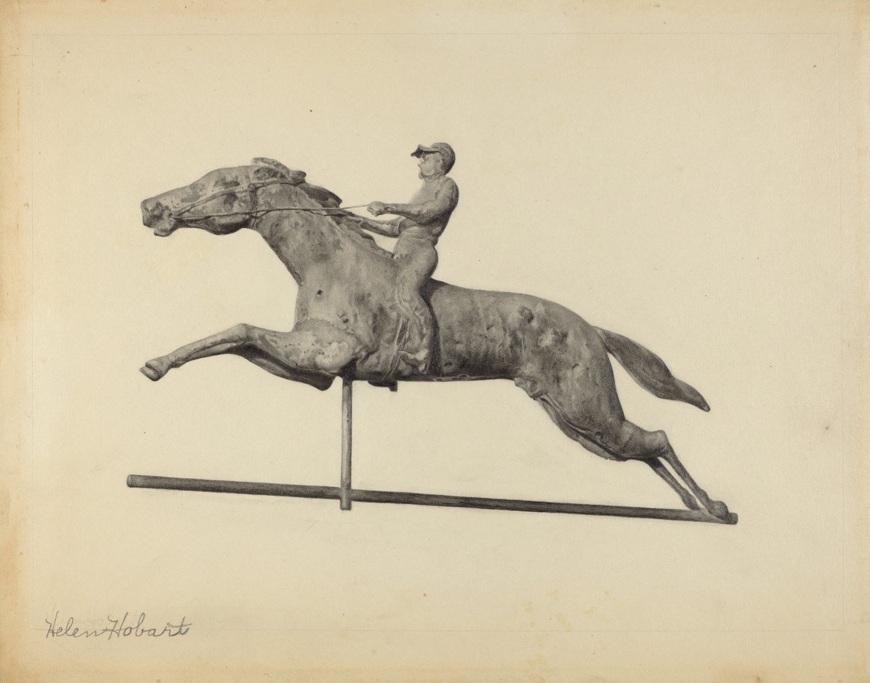 Horse and Rider Weather Vane by Helen Hobart