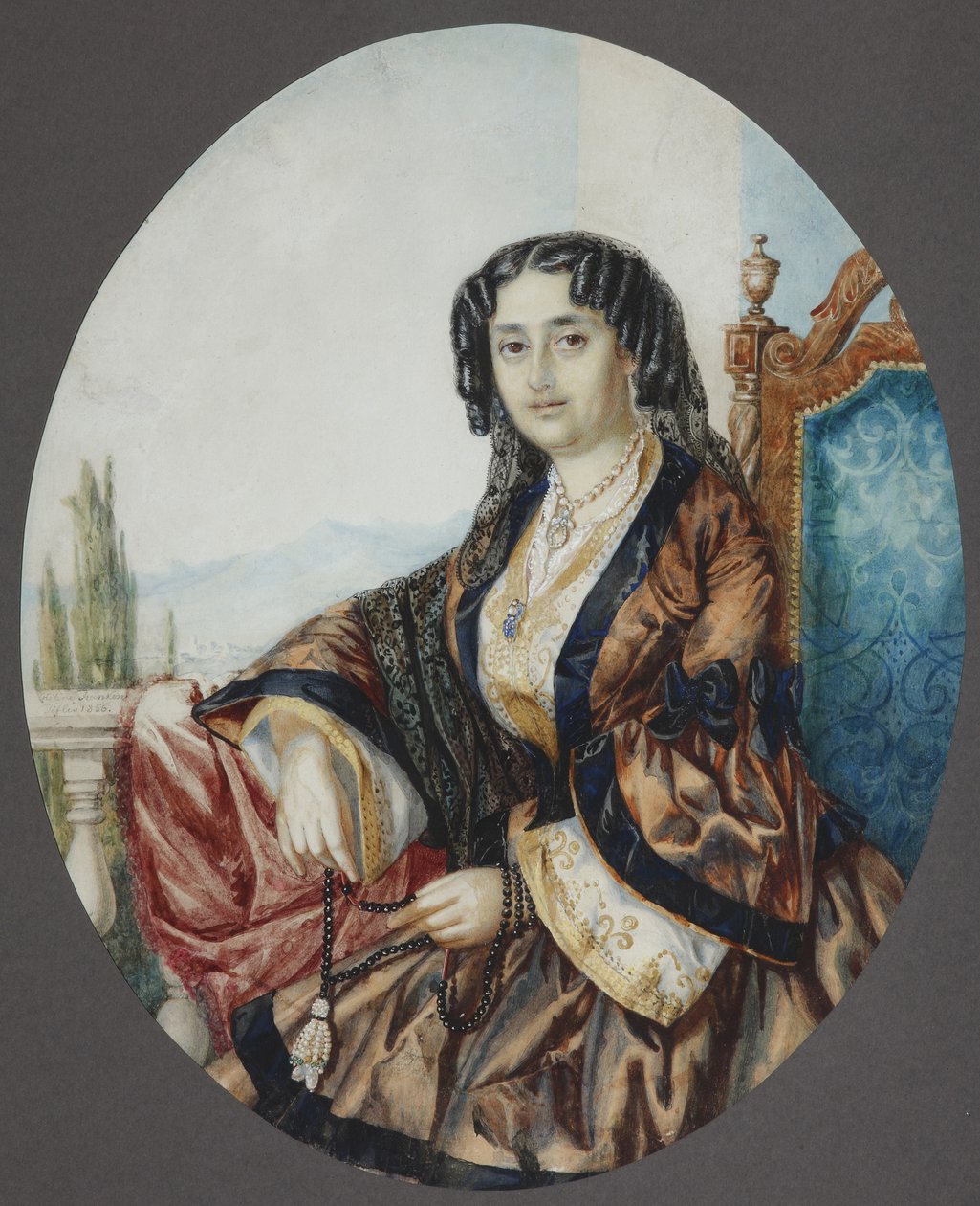 Portrait of Princess Nino Aleksandrovna Griboyedova née Chavchavadze by Helene Franken
