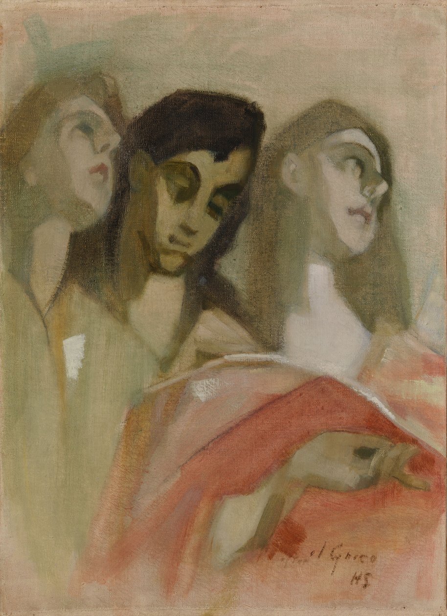 Angel Fragment, after El Greco by Helene Schjerfbeck