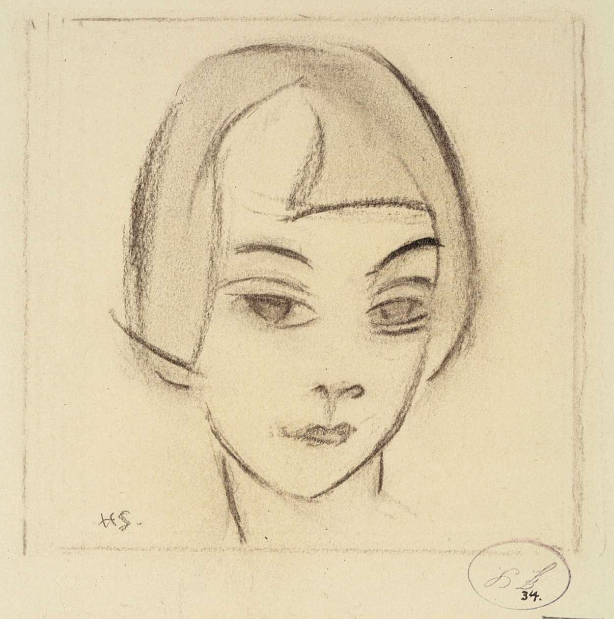 Head of a Girl (Vignette, Karin) by Helene Schjerfbeck