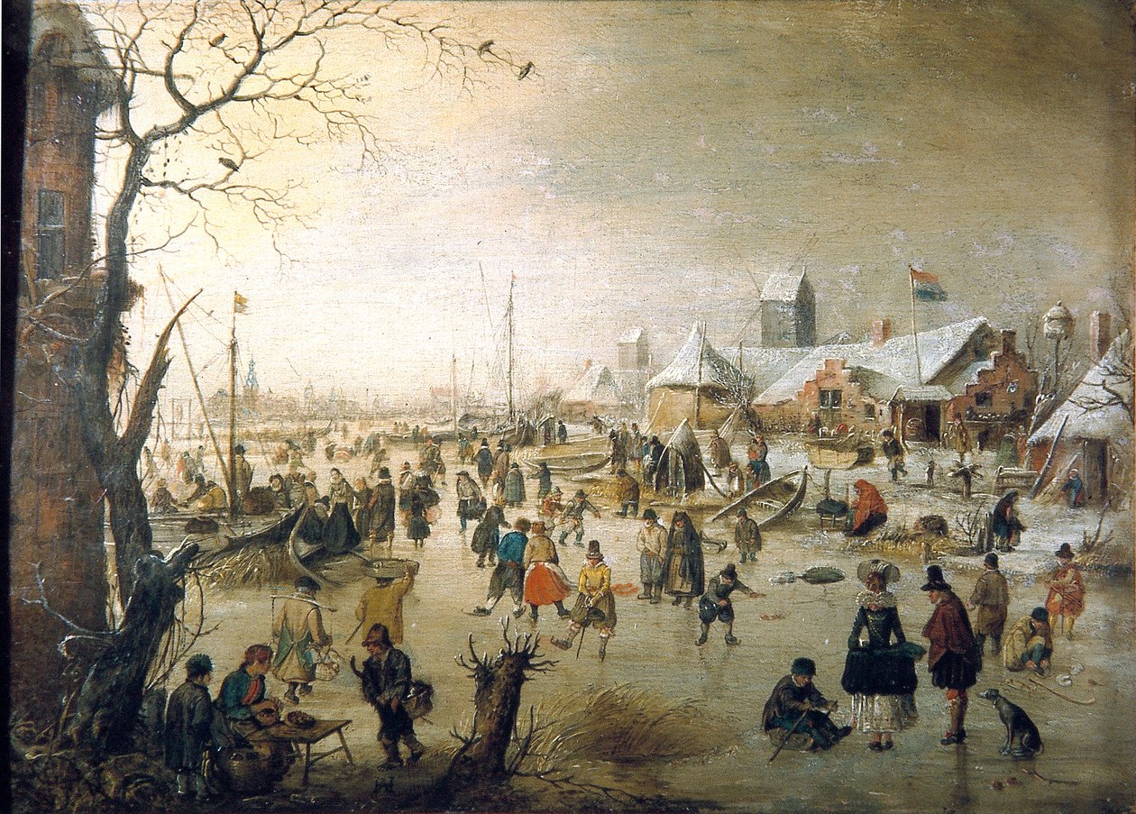 A Scene on the Ice by Hendrick Avercamp