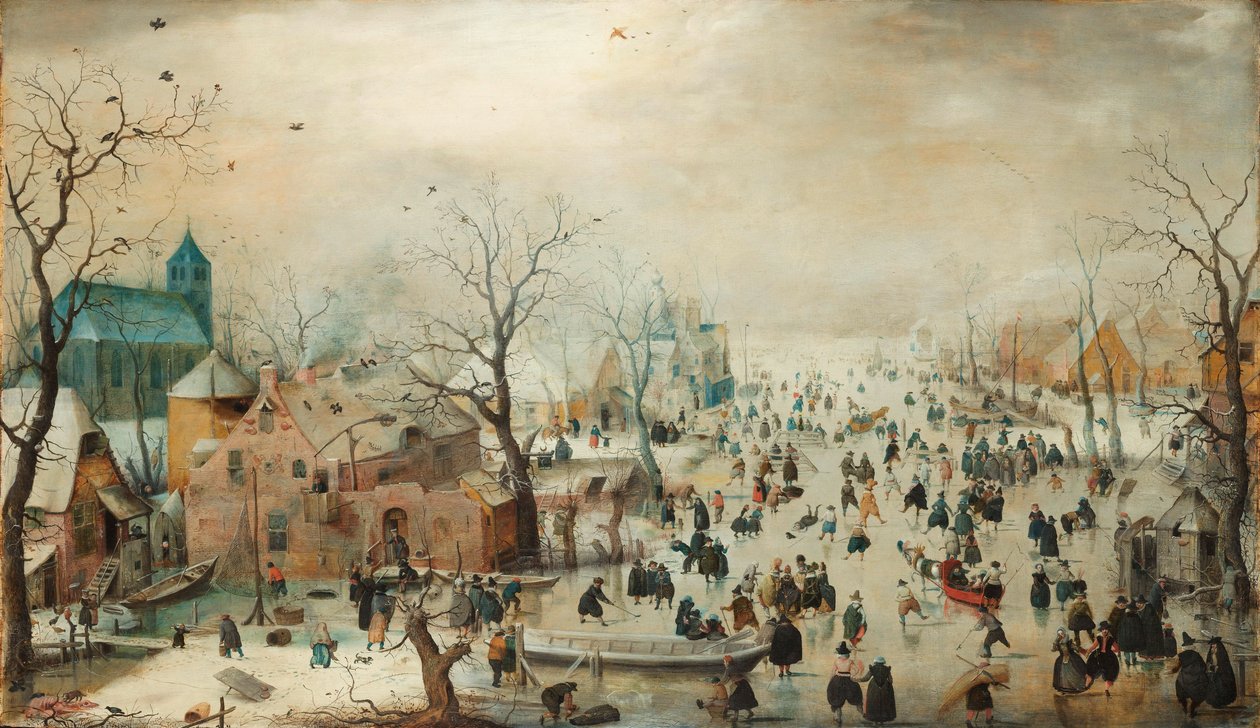 Winter Landscape with Skaters by Hendrick Avercamp