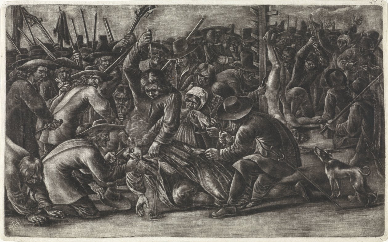 Mutilation of the Bodies of the De Witt Brothers, 1672 by Hendrick Danckerts