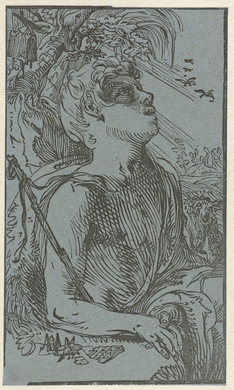 John the Baptist in the Wilderness by Hendrick Goltzius (attributed to)