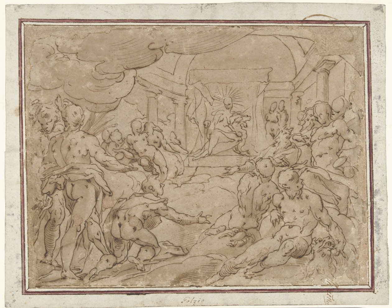 Phaethon Asks Apollo for the Sun Chariot by Hendrick Goltzius (school of)