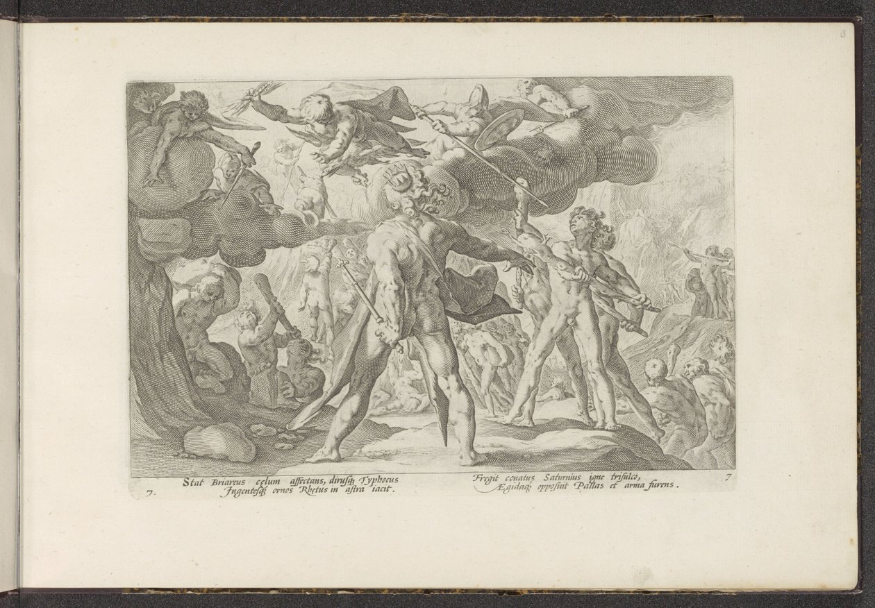 Attack of the Giants on the World of the Gods by Hendrick Goltzius (workshop of)