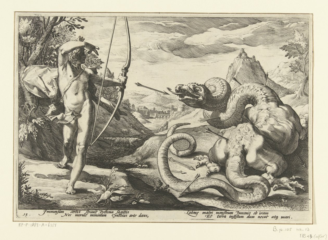 Apollo Kills the Giant Snake Python (Ovid