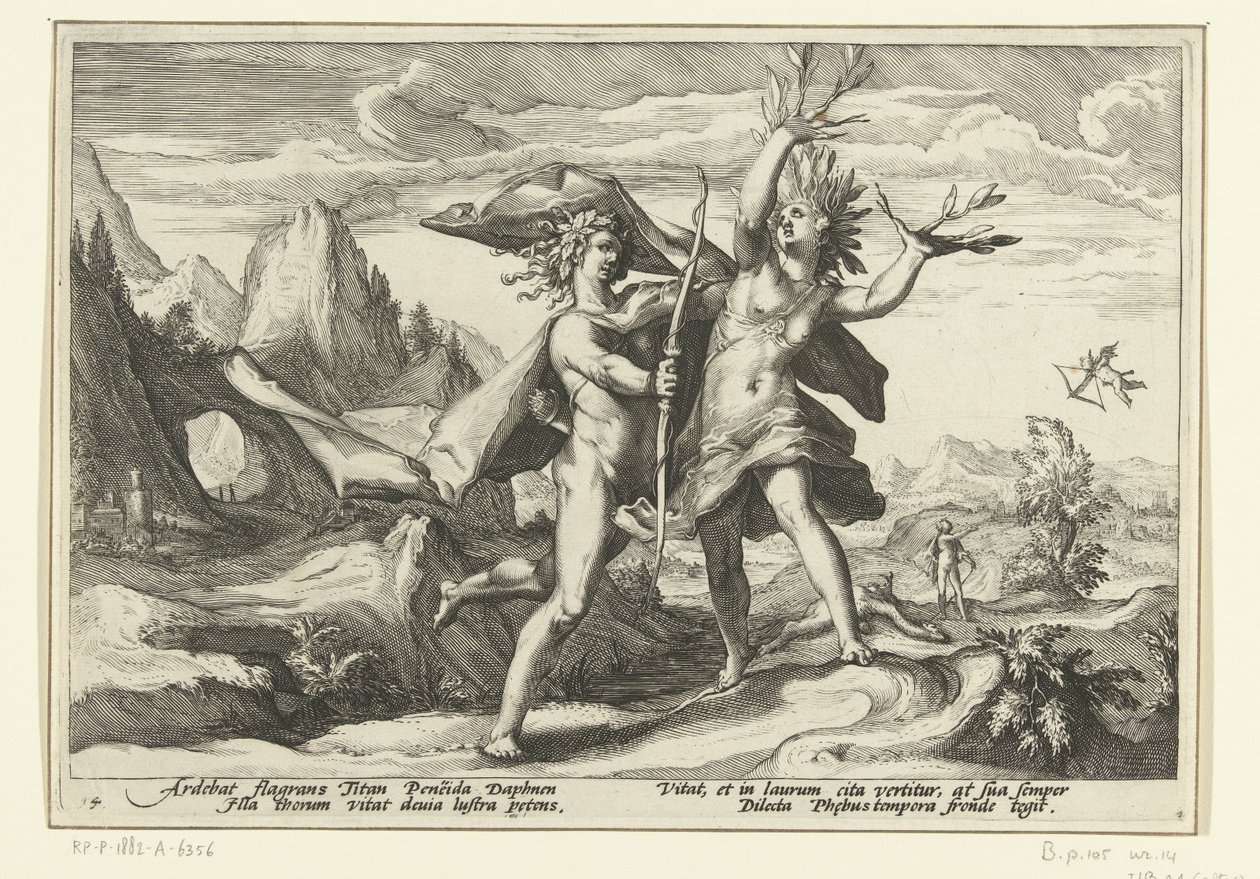 Daphne Transformed into a Laurel Tree by Hendrick Goltzius (workshop of)