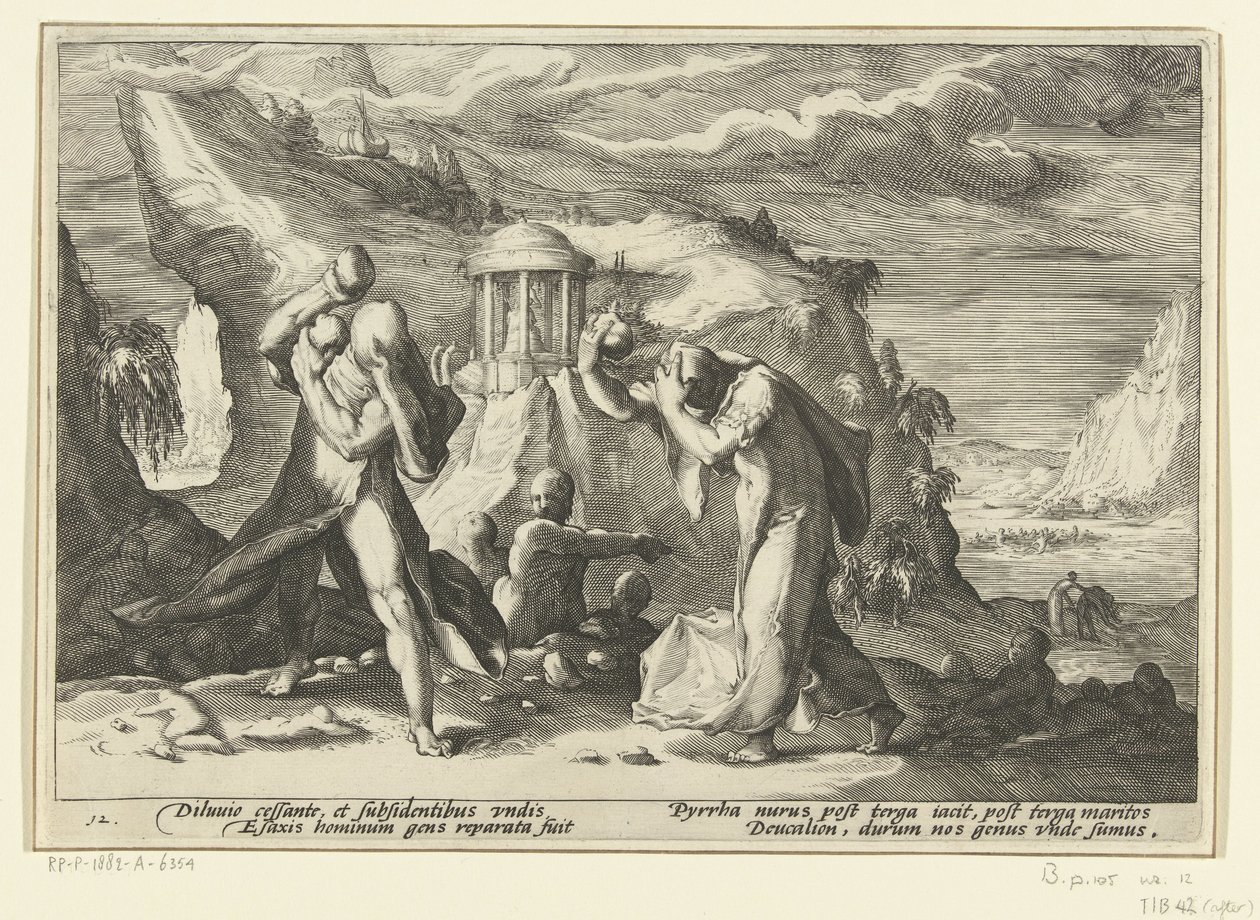 Deucalion and Pyrrha Creating a New Human Race (Ovid