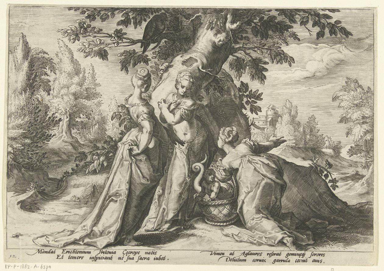 Daughters of Cecrops Open the Basket of Minerva (Ovid
