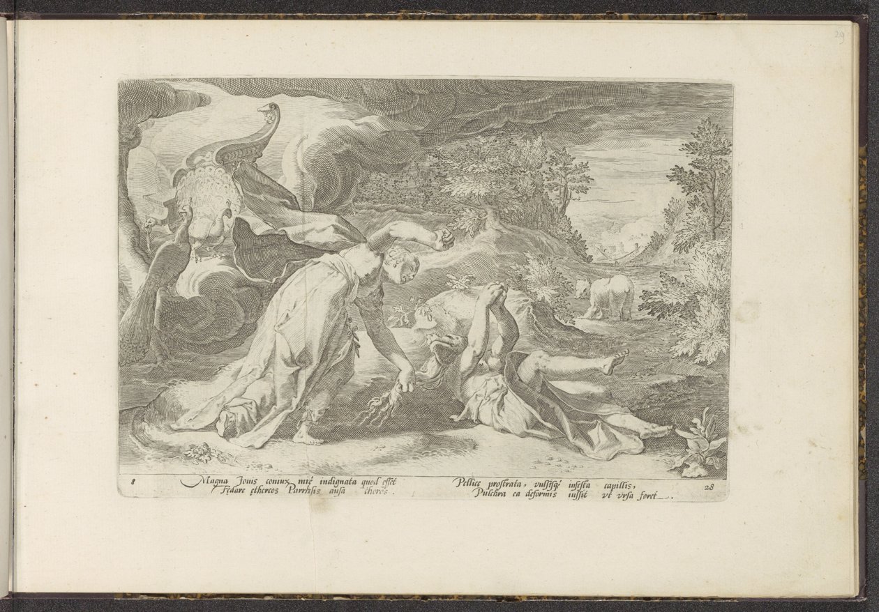 Juno Transforms Callisto into a Bear by Hendrick Goltzius (workshop of)