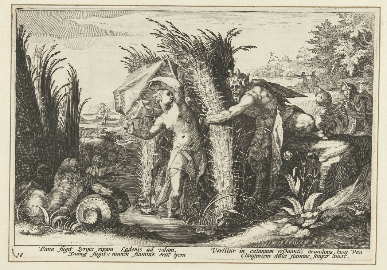 Pan and Syrinx from Ovid