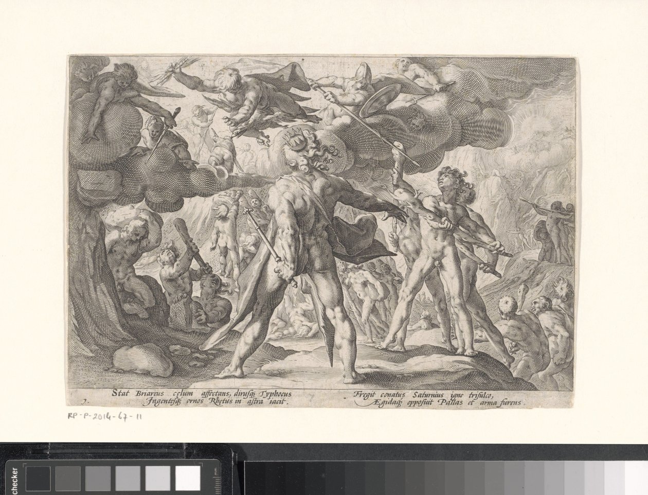 Battle Between the Gods and the Giants by Hendrick Goltzius (workshop of)