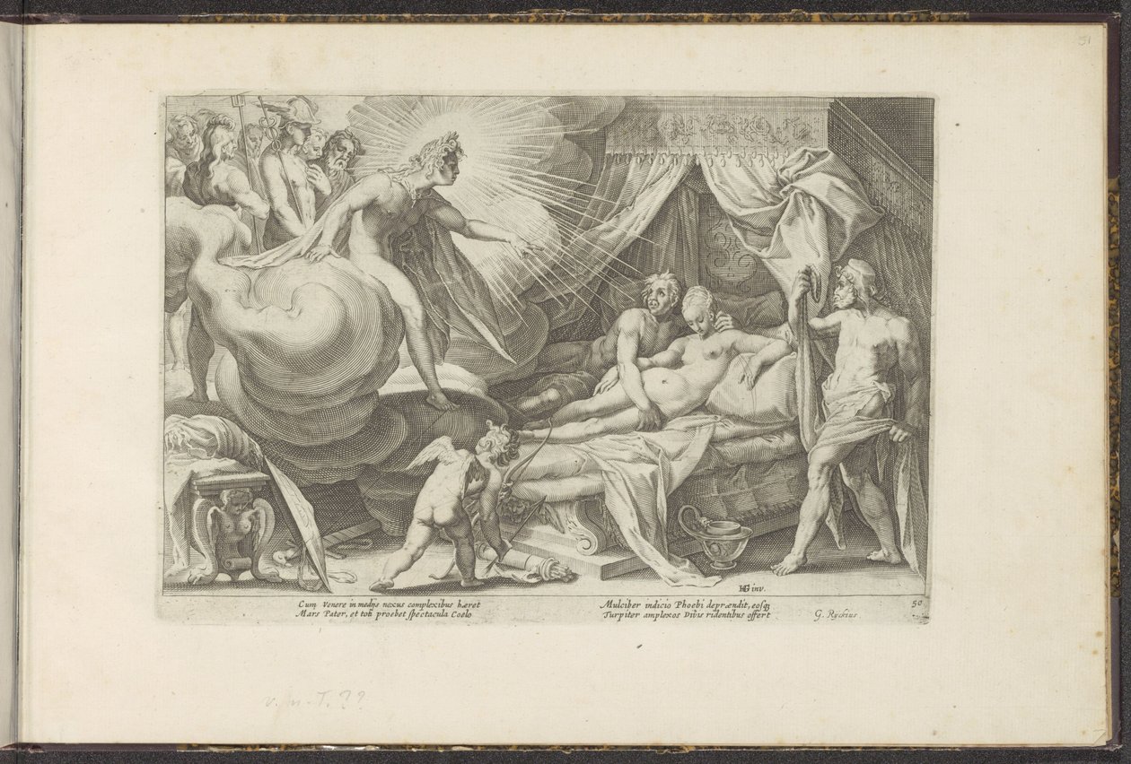 Venus and Mars Caught by Hendrick Goltzius (workshop of)