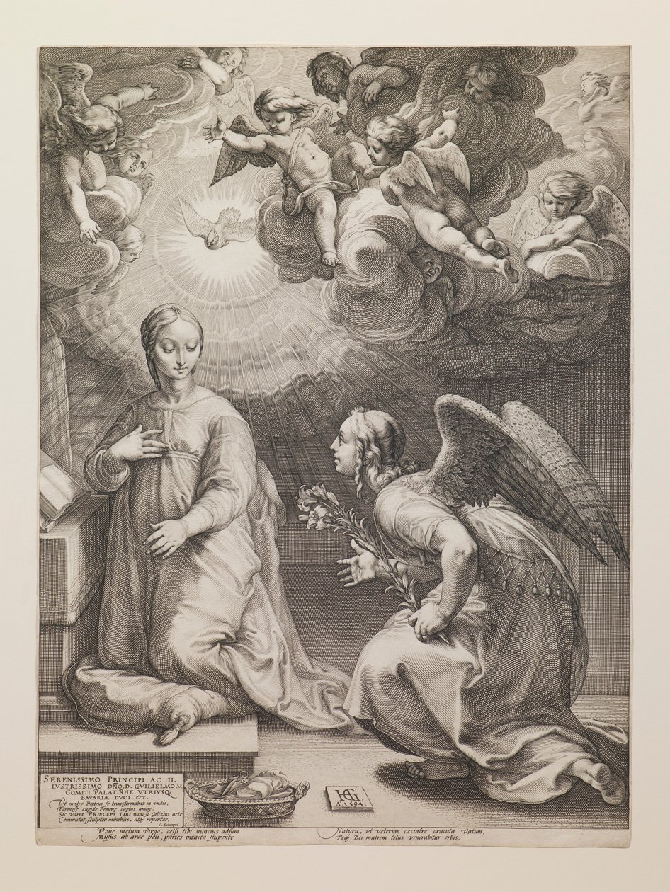 Annunciation, from the Series “The Life of the Virgin” by Hendrick Goltzius