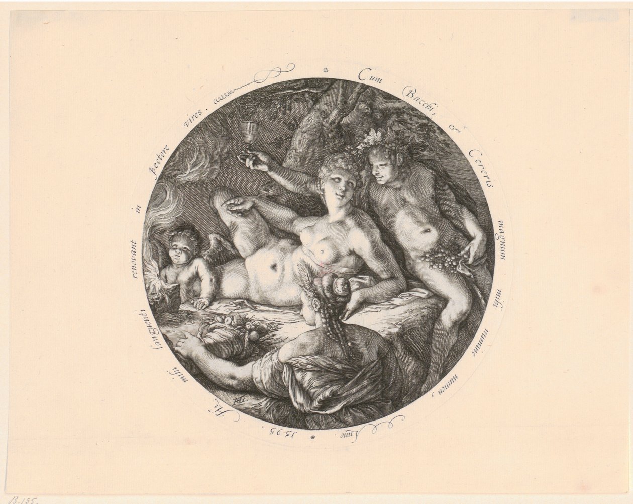 Bacchus, Ceres, and Venus by Hendrick Goltzius