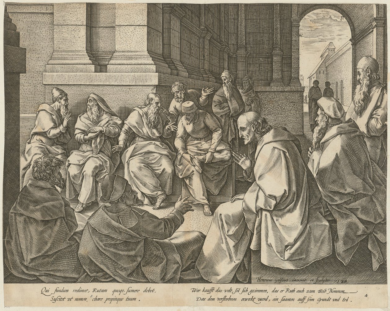 Boaz with the Ten Elders, Sheet 4 of the Series 