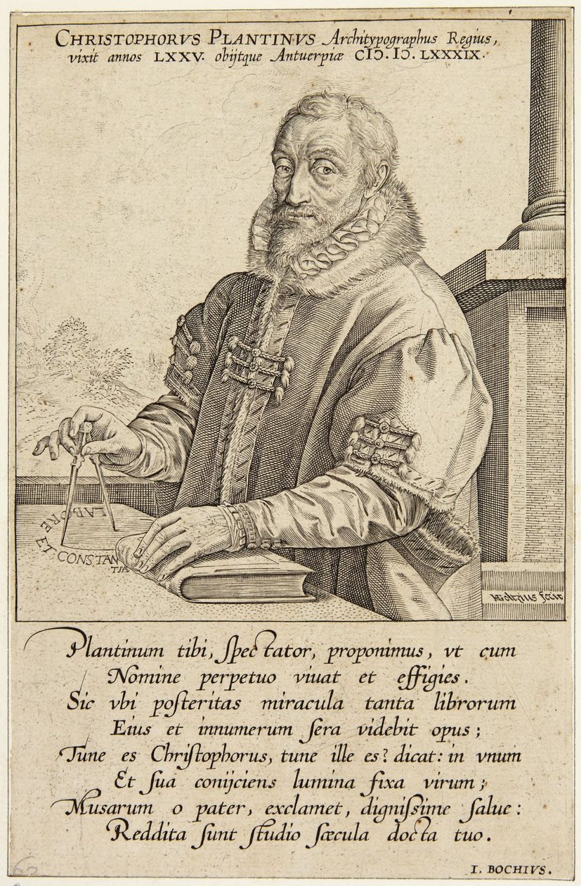 Christopher Plantin by Hendrick Goltzius