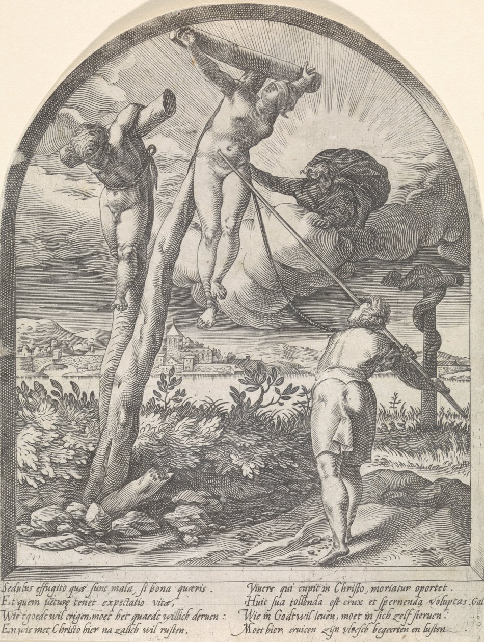 Man Must Kill His Desires (The Spiritual Hunts) by Hendrick Goltzius