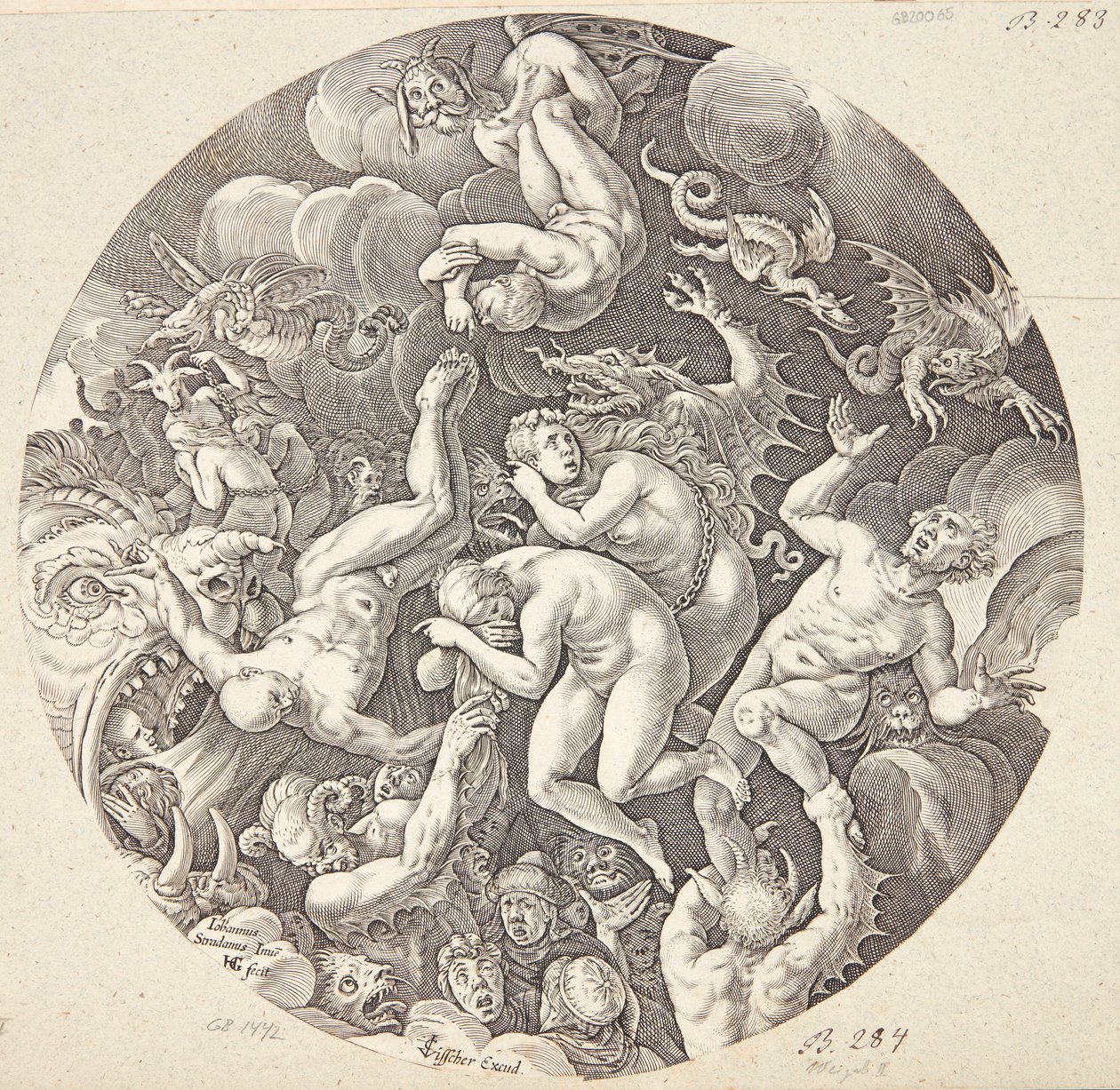 The Fall of the Damned by Hendrick Goltzius