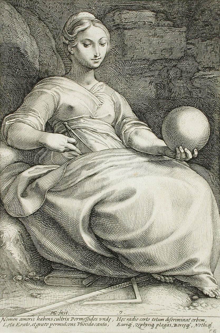 Erato by Hendrick Goltzius