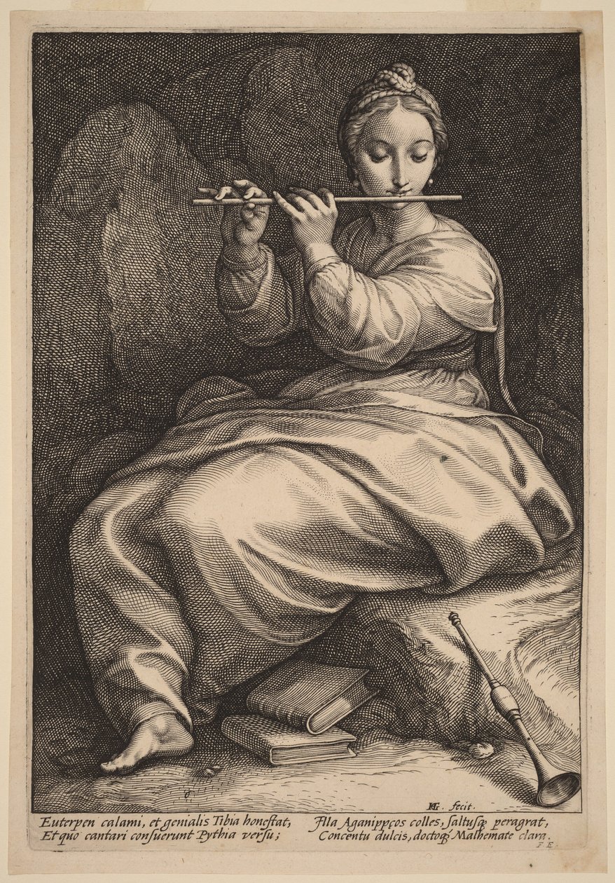 Euterpe by Hendrick Goltzius