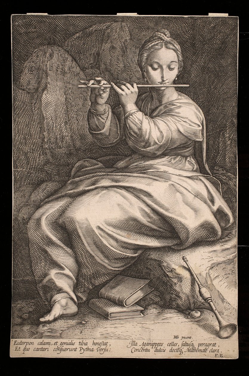 Euterpe, from the Cycle "Muses" by Hendrick Goltzius