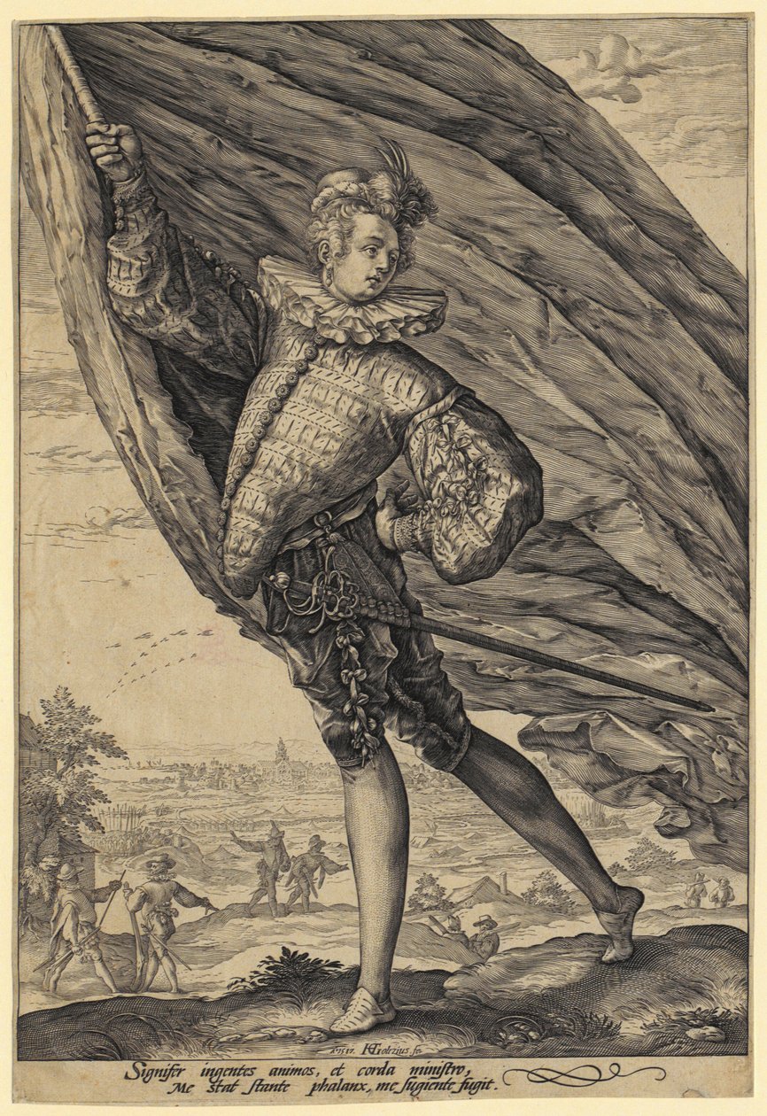Flag Bearer by Hendrick Goltzius