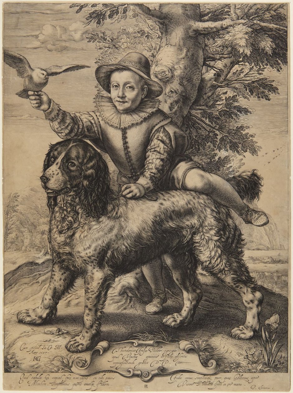 Frederick de Vries with Goltzius’s Dog by Hendrick Goltzius