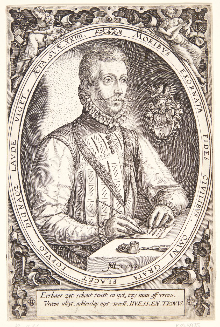 Gerrit Dircksz or Claes Steffensz. van Heussen by Hendrick Goltzius