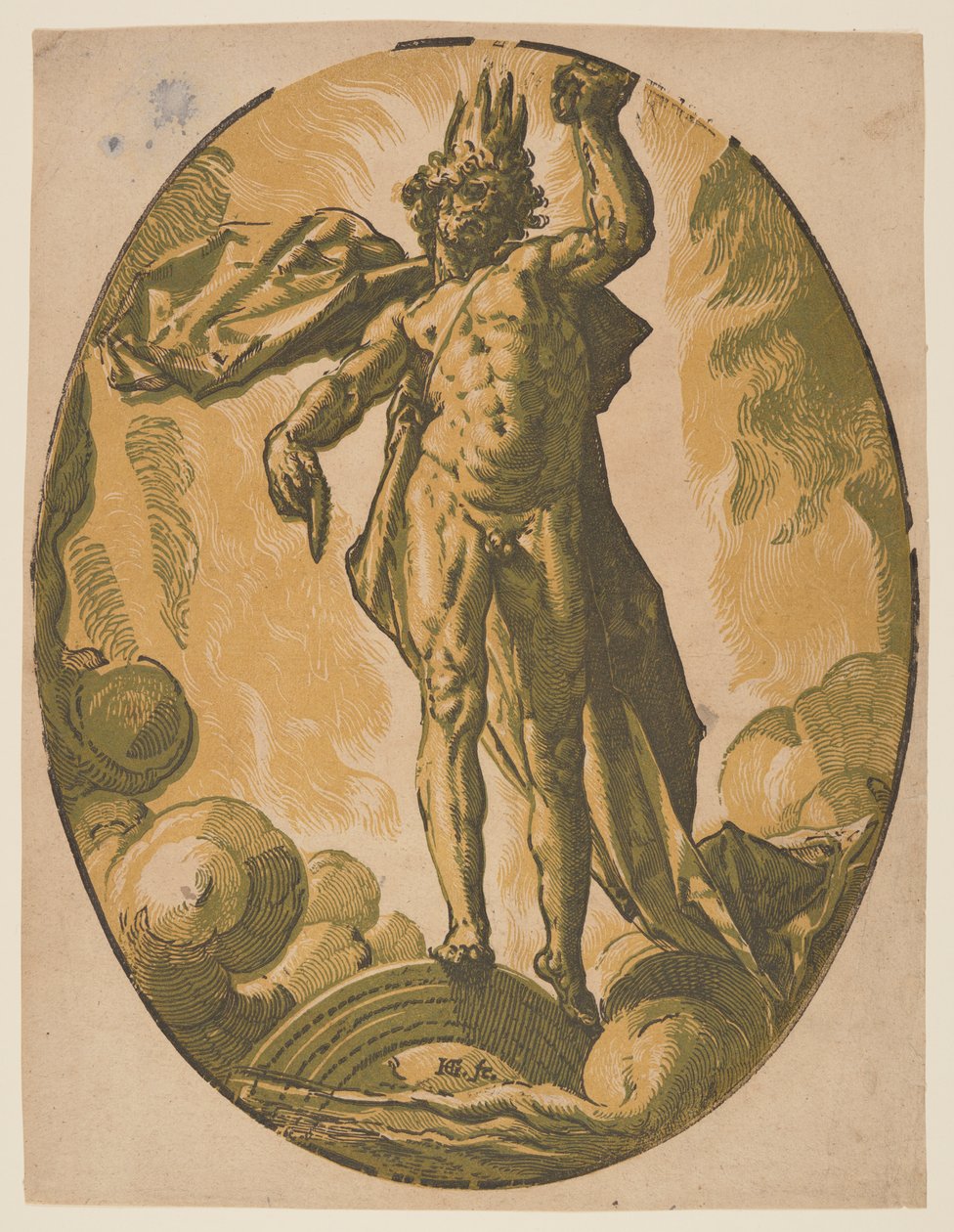 Helios, from The Deities by Hendrick Goltzius
