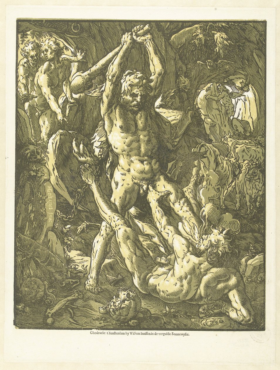 Hercules and Cacus by Hendrick Goltzius