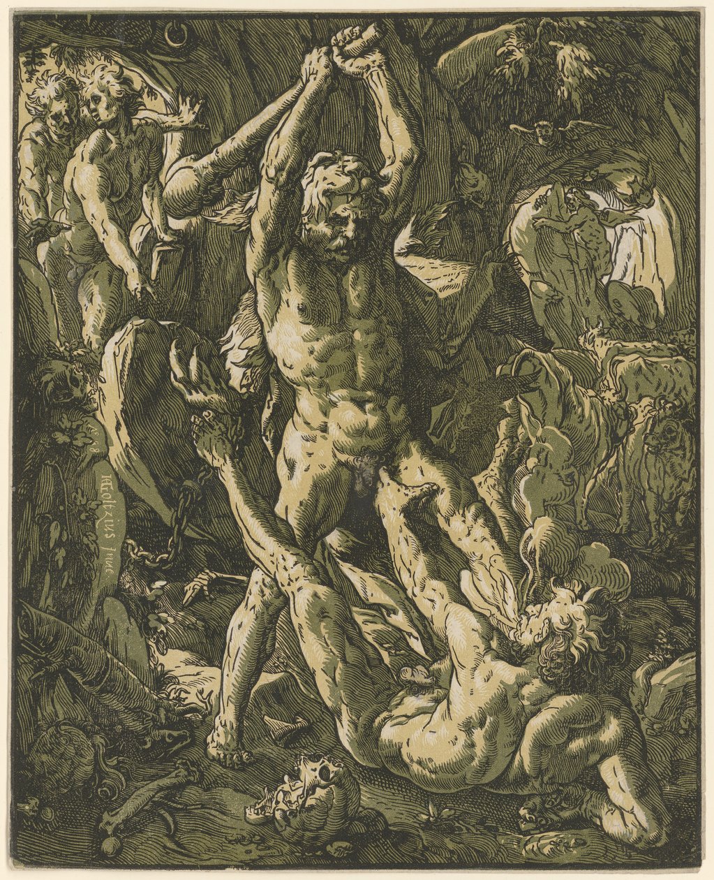 Hercules and Cacus by Hendrick Goltzius