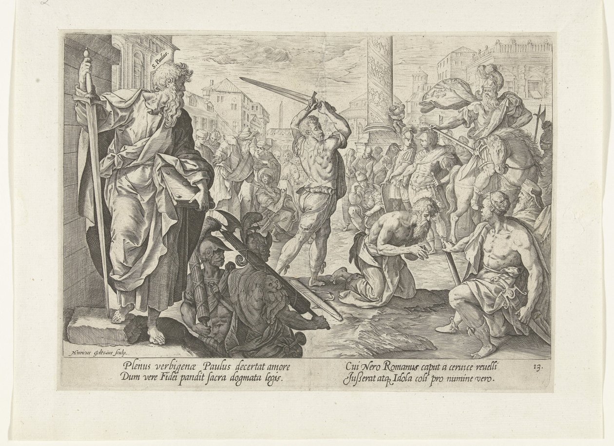 The Martyrdom of Paul The Martyrdom of (Christ and?) the Apostles (series title) by Hendrick Goltzius