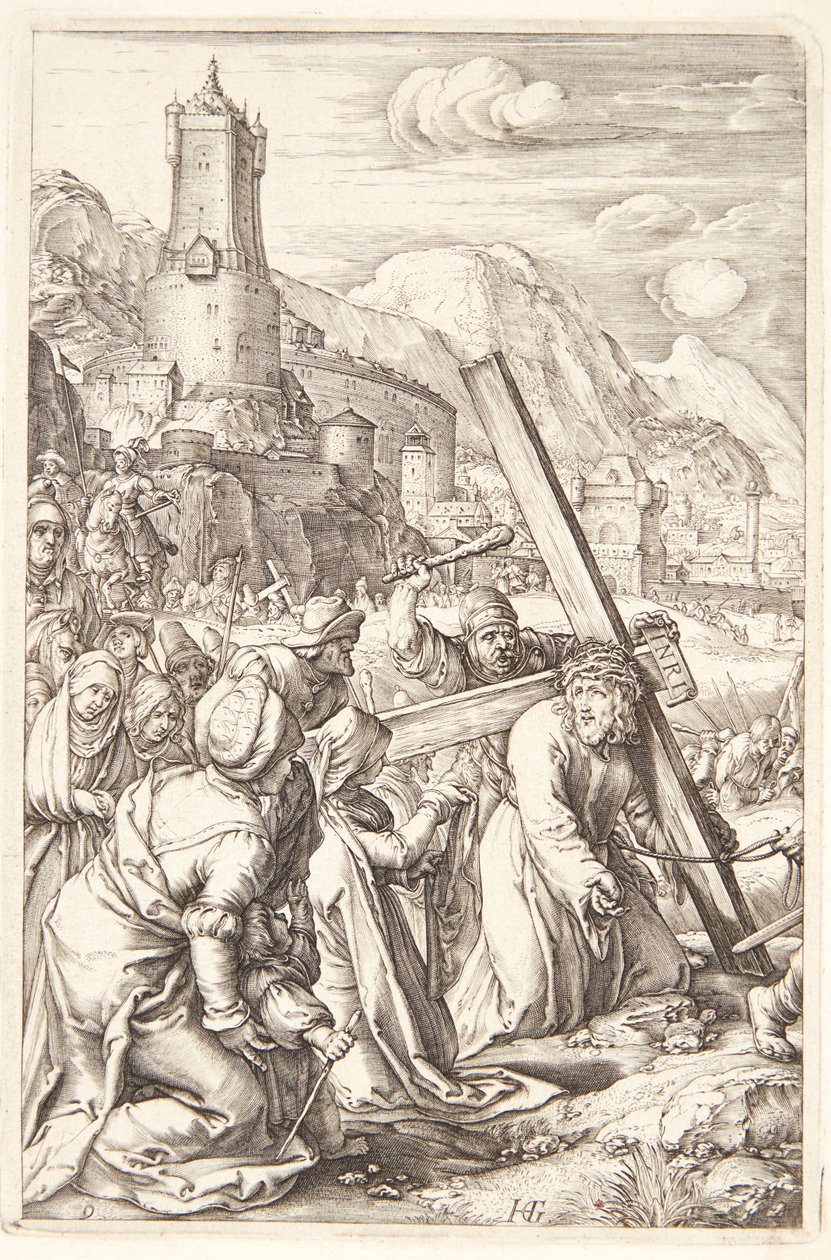 The Carrying of the Cross by Hendrick Goltzius