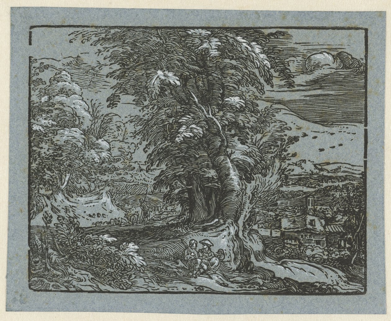 Landscape with Seated Couple (series title) by Hendrick Goltzius
