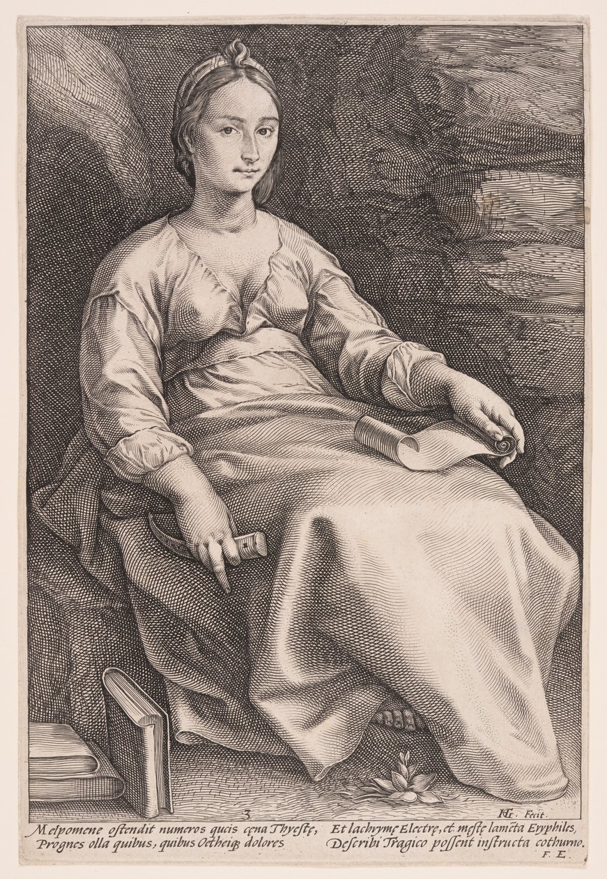 Melpomene, The Muse of Tragedy, from The Nine Muses by Hendrick Goltzius
