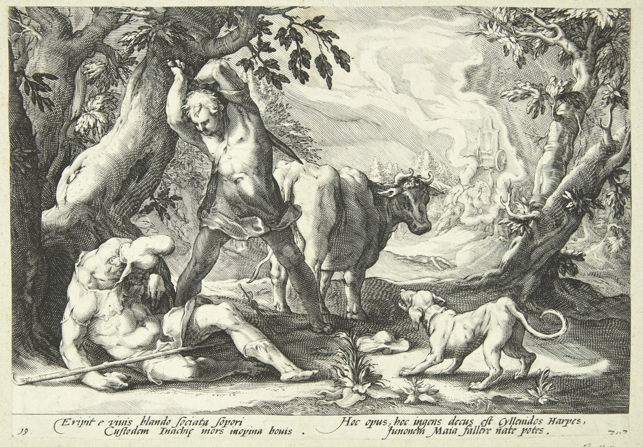 Mercury Killing Argus by Hendrick Goltzius
