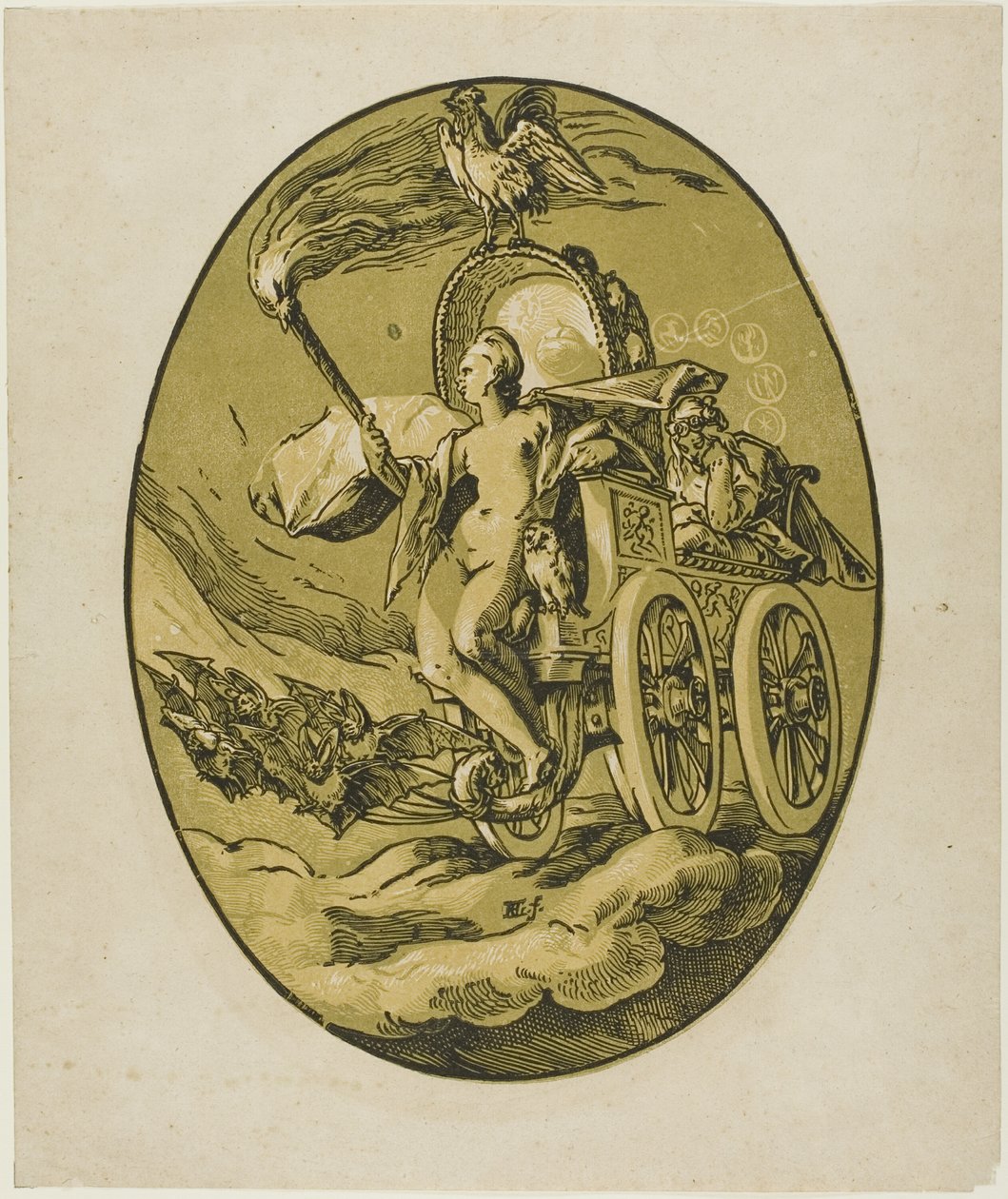 Nox, Plate Seven from Demogorgon and the Deities by Hendrick Goltzius