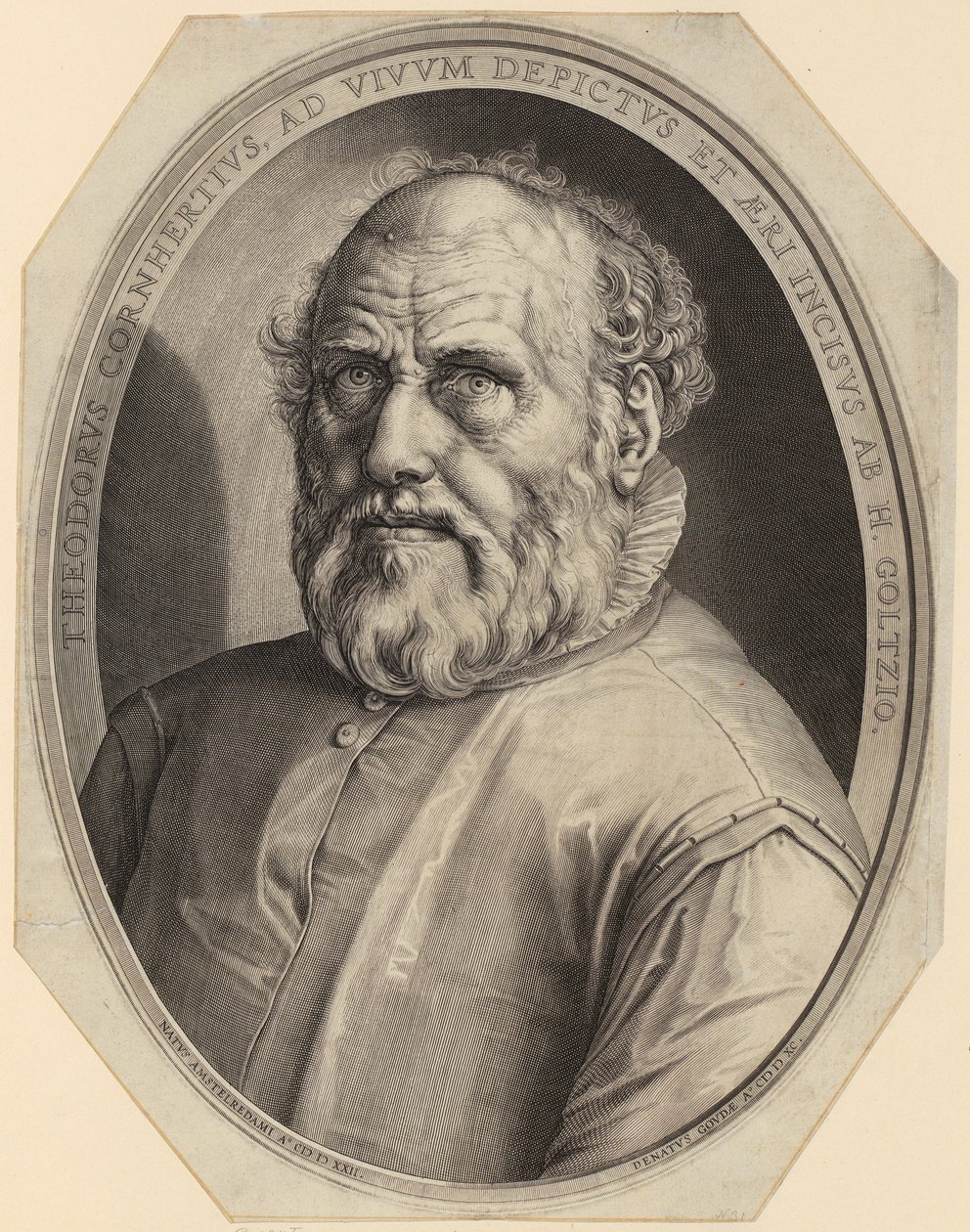 Portrait of Dirck Volckertsz. Coornhert by Hendrick Goltzius