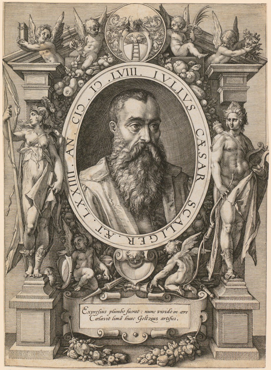 Portrait of Julius Caesar Scaliger by Hendrick Goltzius