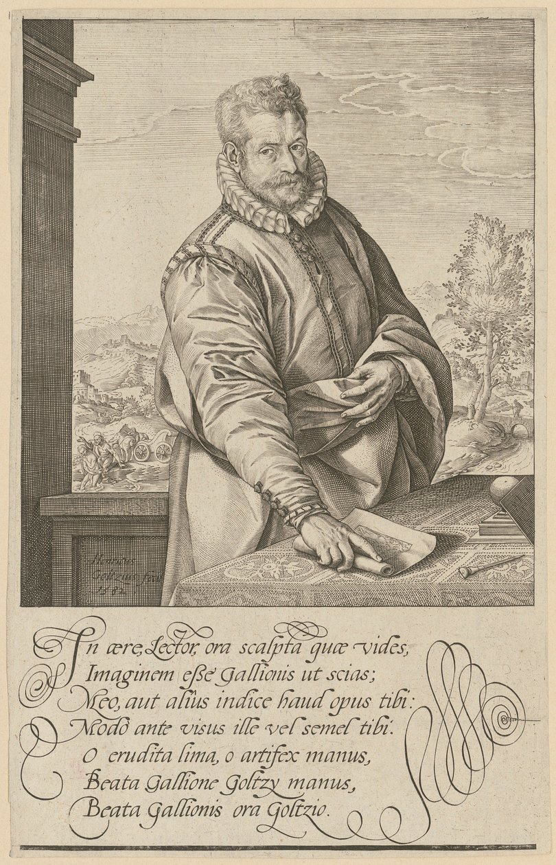 Portrait of Philips Galle by Hendrick Goltzius