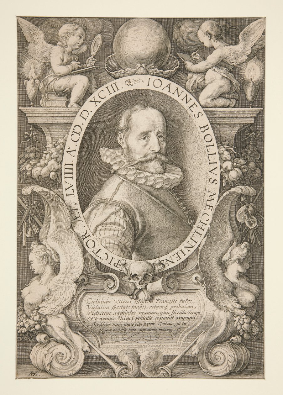 Portrait of Hans Bol by Hendrick Goltzius