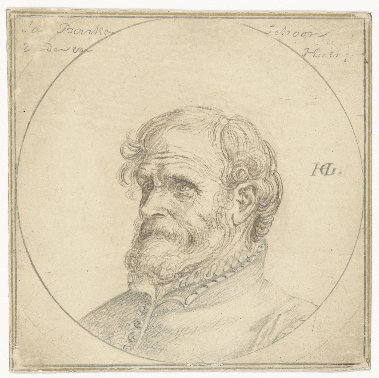 Portrait of Jan Baertsen by Hendrick Goltzius